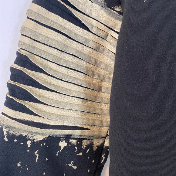 Tailored Recreation Premium Black w/ Gray Paint Hoodie Sweatshirt Men's Size - Picture 6 of 12